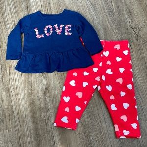 Carter’s Baby Girl Heart Set Size 12M